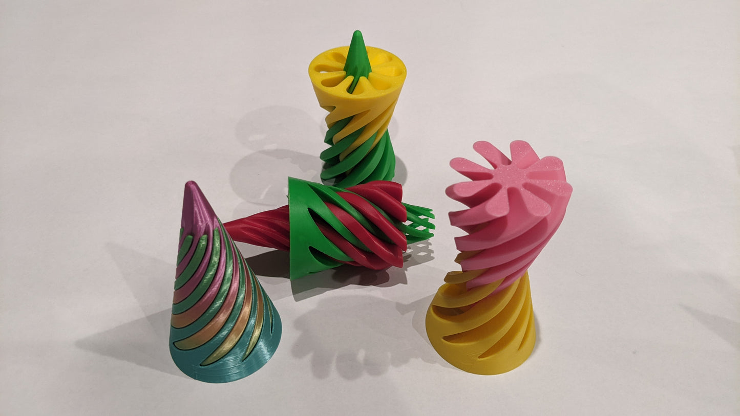 Spiral Pass-Through Fidget - Smooth 8-arm